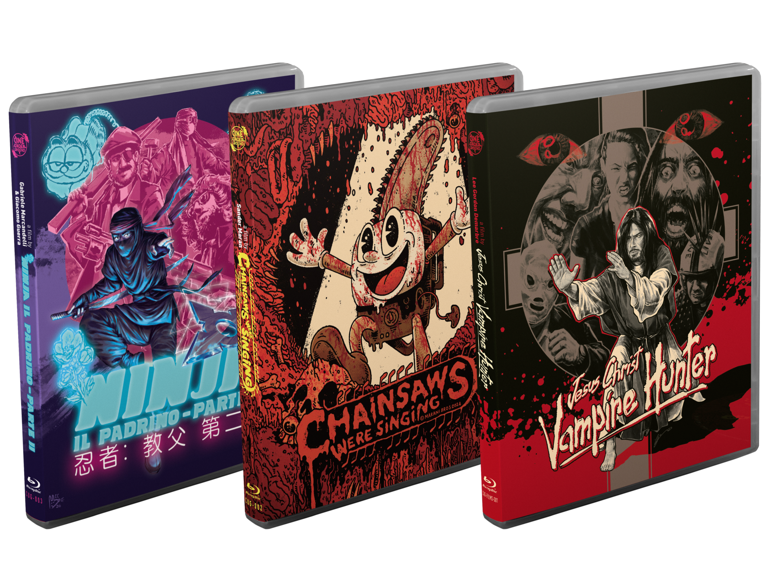 BLURAY BUNDLE - Ninja il Padrino - Parte II + Chainsaws Were Singing + Jesus Christ Vampire Hunter